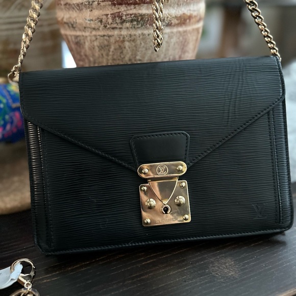 LOUIS VUITTON Epi Pochette Sellier Dragonne with unbranded chain strap NO KEY - Picture 6 of 13